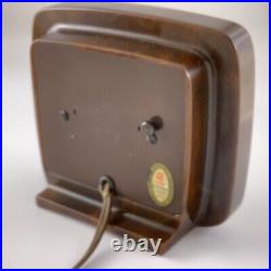 Vintage Bakelite General Electric Clock Art Deco Brown Swirl SOLD AS IS BB650