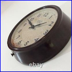 Vintage Bakelite Smith Sectric Industrial Station Factory Retro Wall Clock