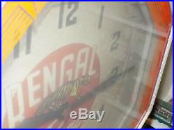Vintage Bengel Ranges Art deco Neon Light Clock