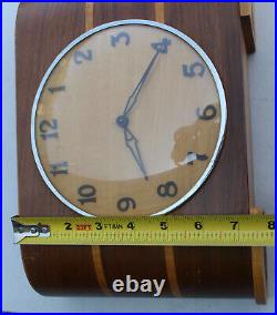 Vintage Bentwood Art Deco Mantle Time Savings Clock Two Florins Weekly Scotland