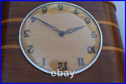Vintage Bentwood Art Deco Mantle Time Savings Clock Two Florins Weekly Scotland