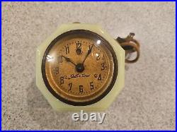 Vintage Cadillac Vidrio Slag Uranium Glass Electric Timer Clock