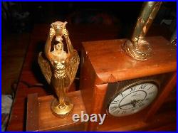 Vintage Clock Lanshire Hunters Gun Trophy Clock Art Deco 15 Mantel Works