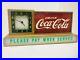 Vintage Coca Cola Lighted Counter Clock Mint Price Bros Art Deco Fountain Soda