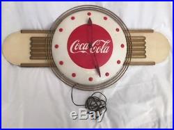 Vintage Coca-cola Art-deco Wall Clock No Reserve