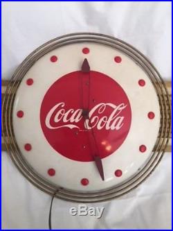 Vintage Coca-cola Art-deco Wall Clock No Reserve