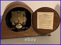 Vintage Cuckoo Mfg. Art Deco Key-Wound Mantle Clock Working + Pendulum & Key