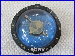 Vintage EARTH Planet MOON STARS Celestial Clock / Desk Paperweight WESTCLOX