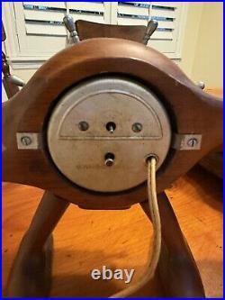 Vintage Electric Clock Wooden Sea Plane