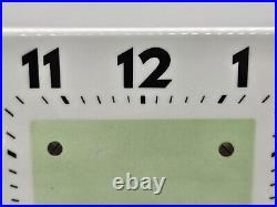 Vintage Enfield Art Deco Porcelain 8 Day Wall Pendulum Clock Kitchen Clock WORKS