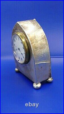 Vintage English Sterling Silver Clock. Needs TLC. Great Project. FreeUKP&P