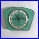 Vintage French Bayard Clock Fully Working Art Deco Aqua Wall Clock With Key