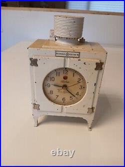 Vintage GE Telechron Figural Refrigerator Clock with Cord Die Cast USA