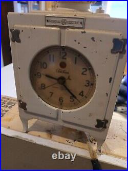 Vintage GE Telechron Figural Refrigerator Clock with Cord Die Cast USA