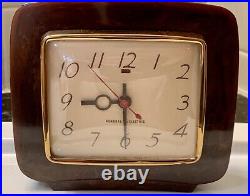 Vintage General Electric Catalin Alarm Clock Brown Art Deco