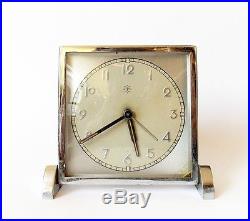 Vintage German 1940s JUNGHANS Art Deco Alarm clock Table Desk Watch Collectible