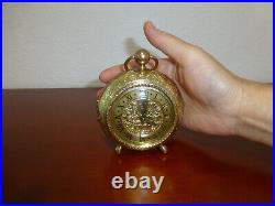 Vintage German Pocket Watch Style Mechanical Windup Alarm Clock