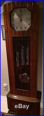 Vintage Girod Westminster Art Deco Grandfather Clock Made In France Runs