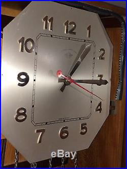 Vintage Girod Westminster Art Deco Grandfather Clock Made In France Runs