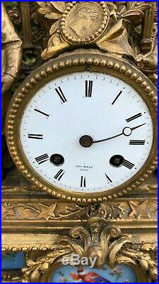 Vintage Hry Marc Paris French Art Deco Clock Spares or Repairs