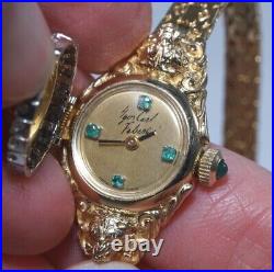 Vintage IGOR CARL FABERGE Watch, 14K Yellow Gold, Diamonds & Emeralds LTD. ED
