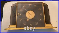 Vintage IMHOF Art Deco Design Zodiac Mantle CLOCK Modern timepiece