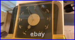 Vintage IMHOF Art Deco Design Zodiac Mantle CLOCK Modern timepiece