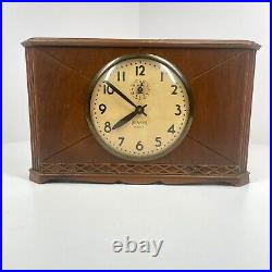 Vintage INGRAHAM Eight 8-Day Alarm Mantel Desk Clock