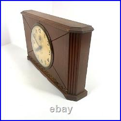 Vintage INGRAHAM Eight 8-Day Alarm Mantel Desk Clock