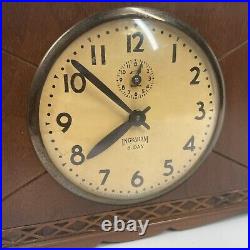 Vintage INGRAHAM Eight 8-Day Alarm Mantel Desk Clock