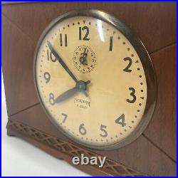 Vintage INGRAHAM Eight 8-Day Alarm Mantel Desk Clock