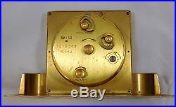Vintage Imhof Art Deco Desk Alarm Swiss Clock Working 15 Jewels Gold Tone Cobalt