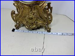 Vintage Imperial Franz Hermle Italian Mantle Clock 2 Jewels With Key (rm)