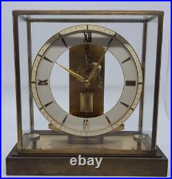 Vintage JUNGHANS Germany Glass &Brass ATO Electromagnetic Clock For Parts/Repair