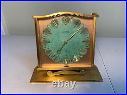 Vintage Jaeger LeCoultre Swiss 8 Day Table Desk Clock Art Deco