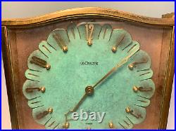 Vintage Jaeger LeCoultre Swiss 8 Day Table Desk Clock Art Deco