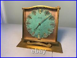 Vintage Jaeger LeCoultre Swiss 8 Day Table Desk Clock Art Deco