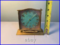 Vintage Jaeger LeCoultre Swiss 8 Day Table Desk Clock Art Deco