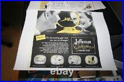 Vintage Jefferson Golden Hour Electric Mystery Clock