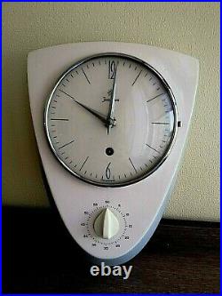 Vintage Junghans Ceramic Kitchen Clock with Timer 1950s. Rare