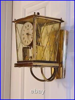 Vintage KUNDO Germany Mid Century 400 Day Anniversary Wall Sconce Lantern Clock