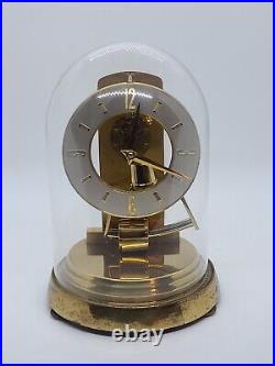 Vintage KUNDO Kieninger & Obergfell Glass Dome Brass Electromagnetic Shelf Clock