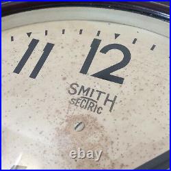 Vintage Large Bakelite Smith Sectric Industrial / Station Retro Wall Clock