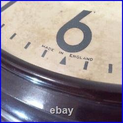Vintage Large Bakelite Smith Sectric Industrial / Station Retro Wall Clock