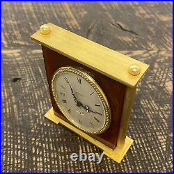 Vintage Le Coultre Bakelite Brass Wind Up Table Alarm Clock Tested Working Swiss