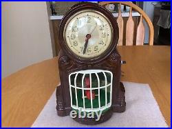 Vintage MasterCrafters SWINGING BIRD Clock model no. 335 Movement by Sessions