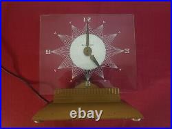 Vintage MasterCrafters Starlight Art Deco MCM Model 146 Clock Fully Working
