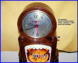 Vintage Mastercrafters Sessions Animated Merry Go Round Lighted Motion Clock