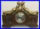 Vintage Mastercrafters Sessions Art Deco Mantle Wooden ClockKissing Couple