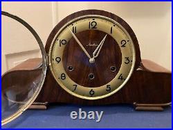Vintage Mauthe Mantle Clock German Mid-Century Working